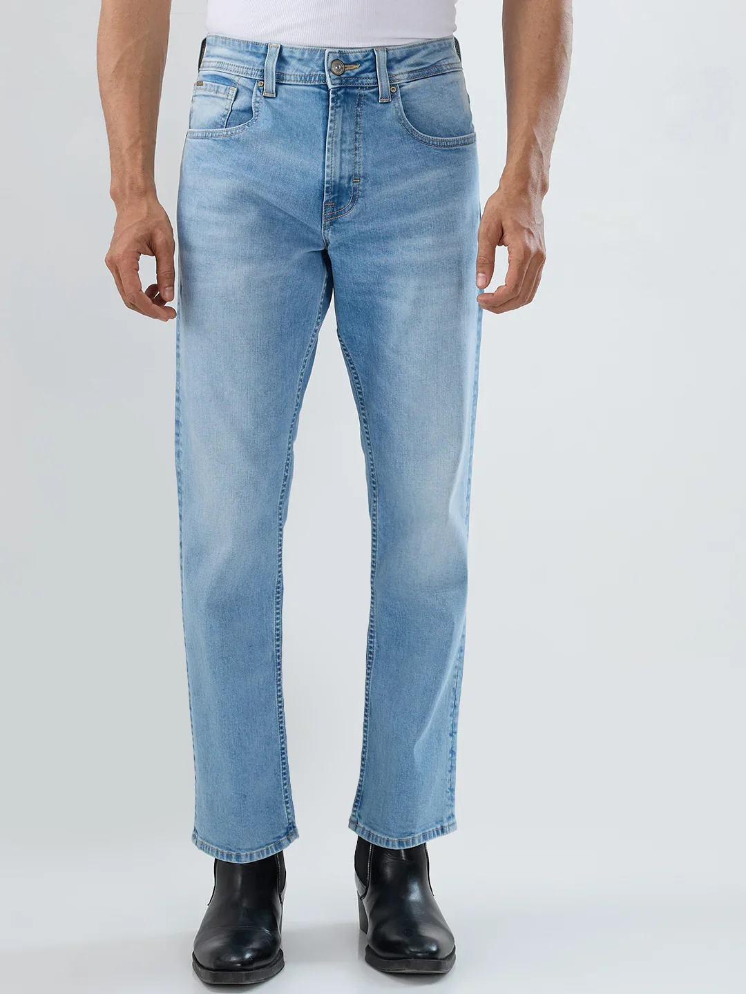 Men Chico Jeans Relaxed Fit Light Blue Mid Rise - Image 2
