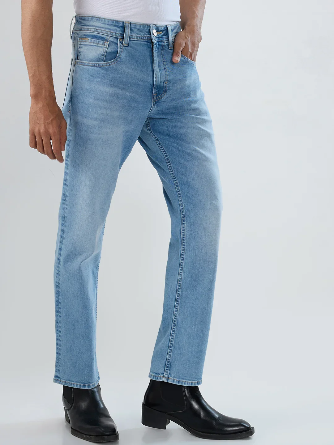 Men Chico Jeans Relaxed Fit Light Blue Mid Rise - Image 5