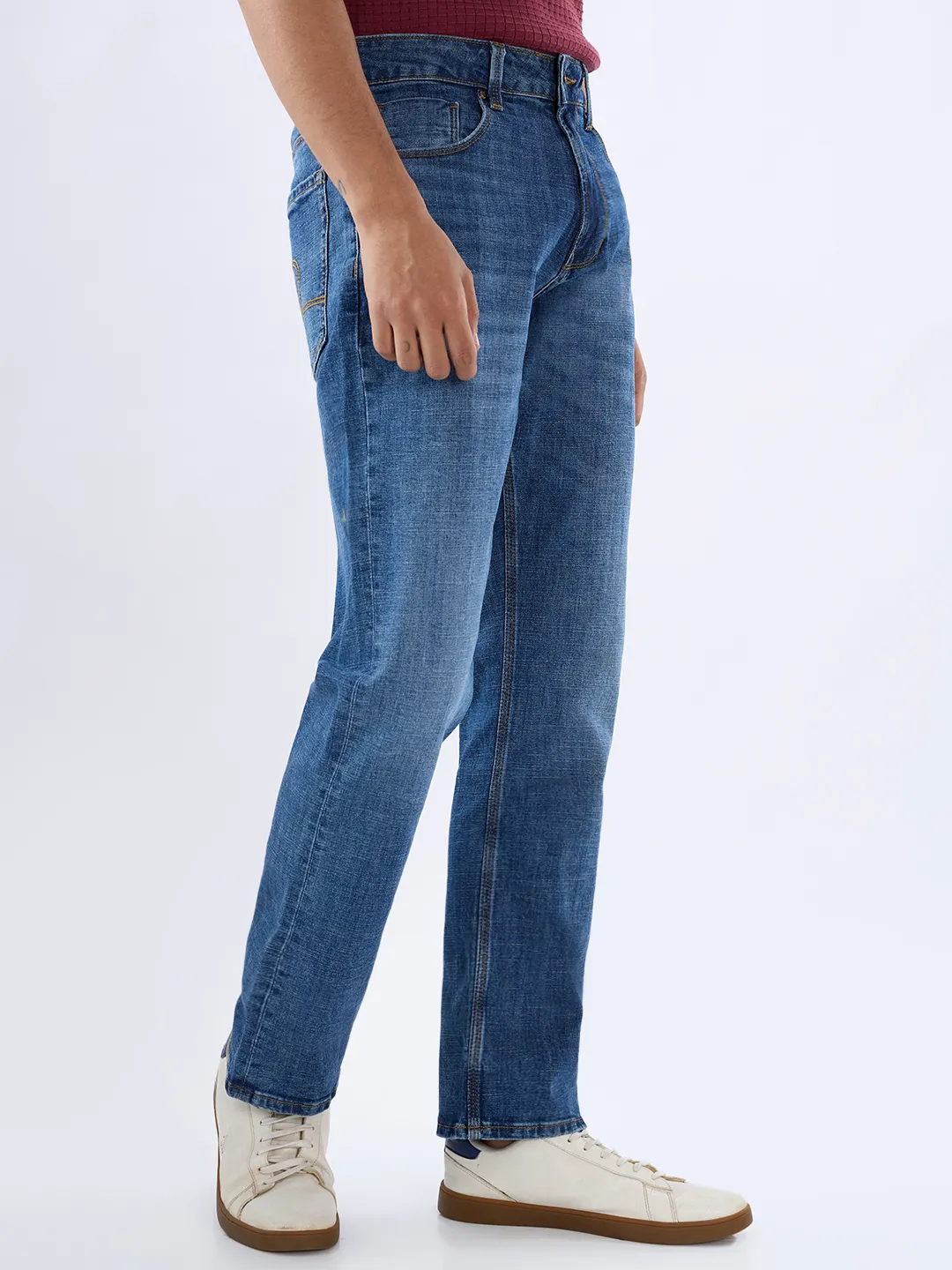 Men Chico Jeans Comfort Fit Mid Blue Mid Rise - Image 4