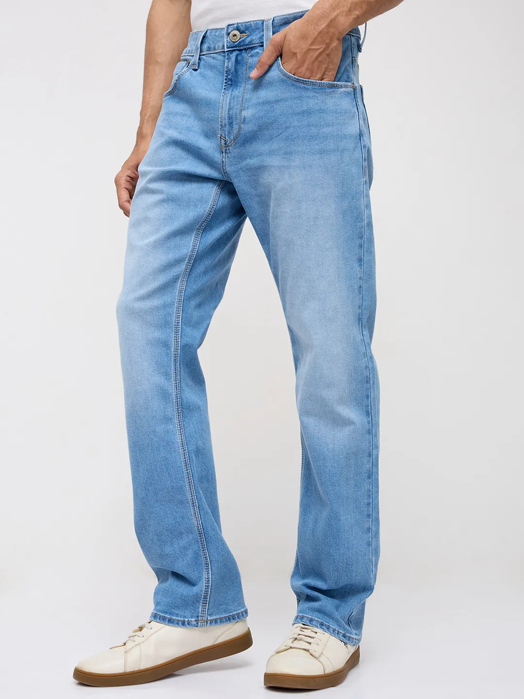 Men Chico Jeans Relaxed Fit Light Blue Mid Rise - Image 4
