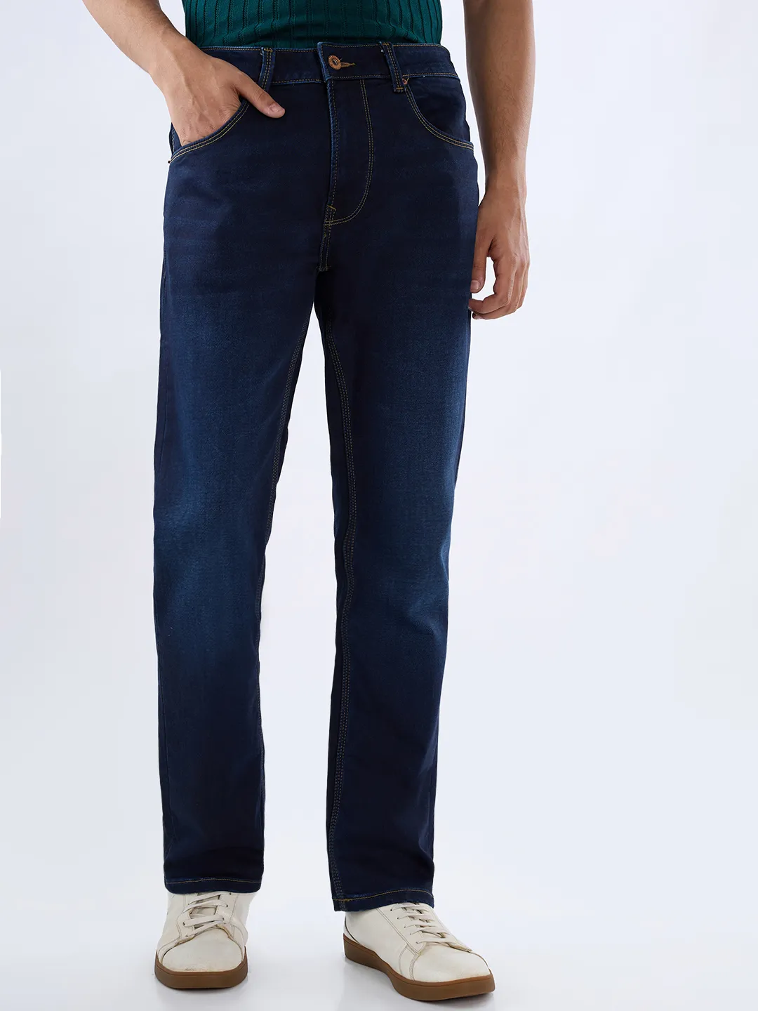 Men Chico Jeans Relaxed Fit Dark Blue Mid Rise - Image 2