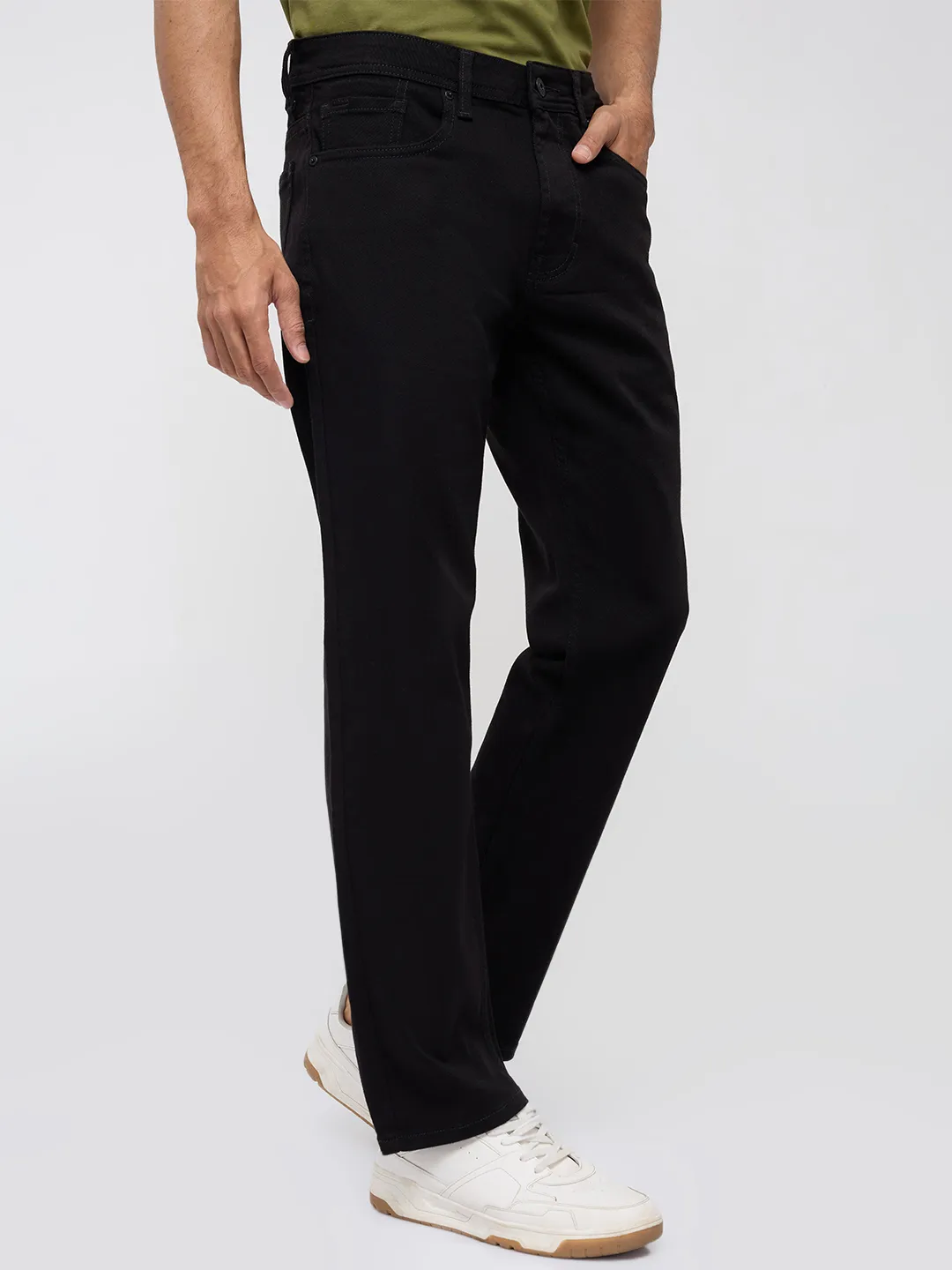 Men Chico Jeans Relaxed Fit Black Mid Rise - Image 3