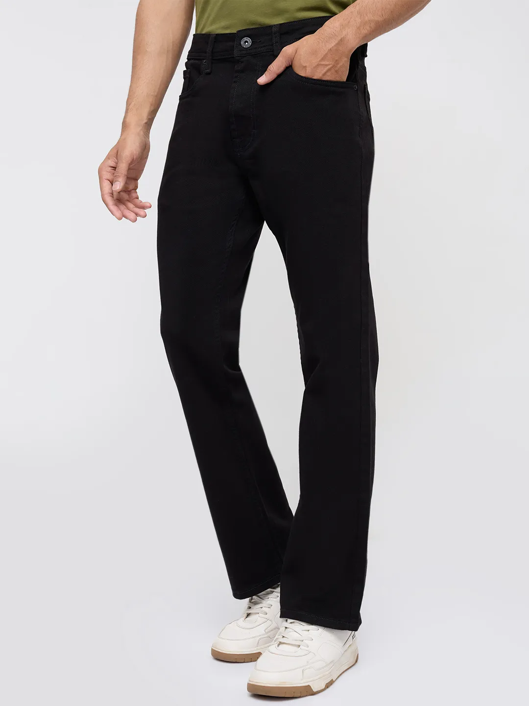 Men Chico Jeans Relaxed Fit Black Mid Rise - Image 4