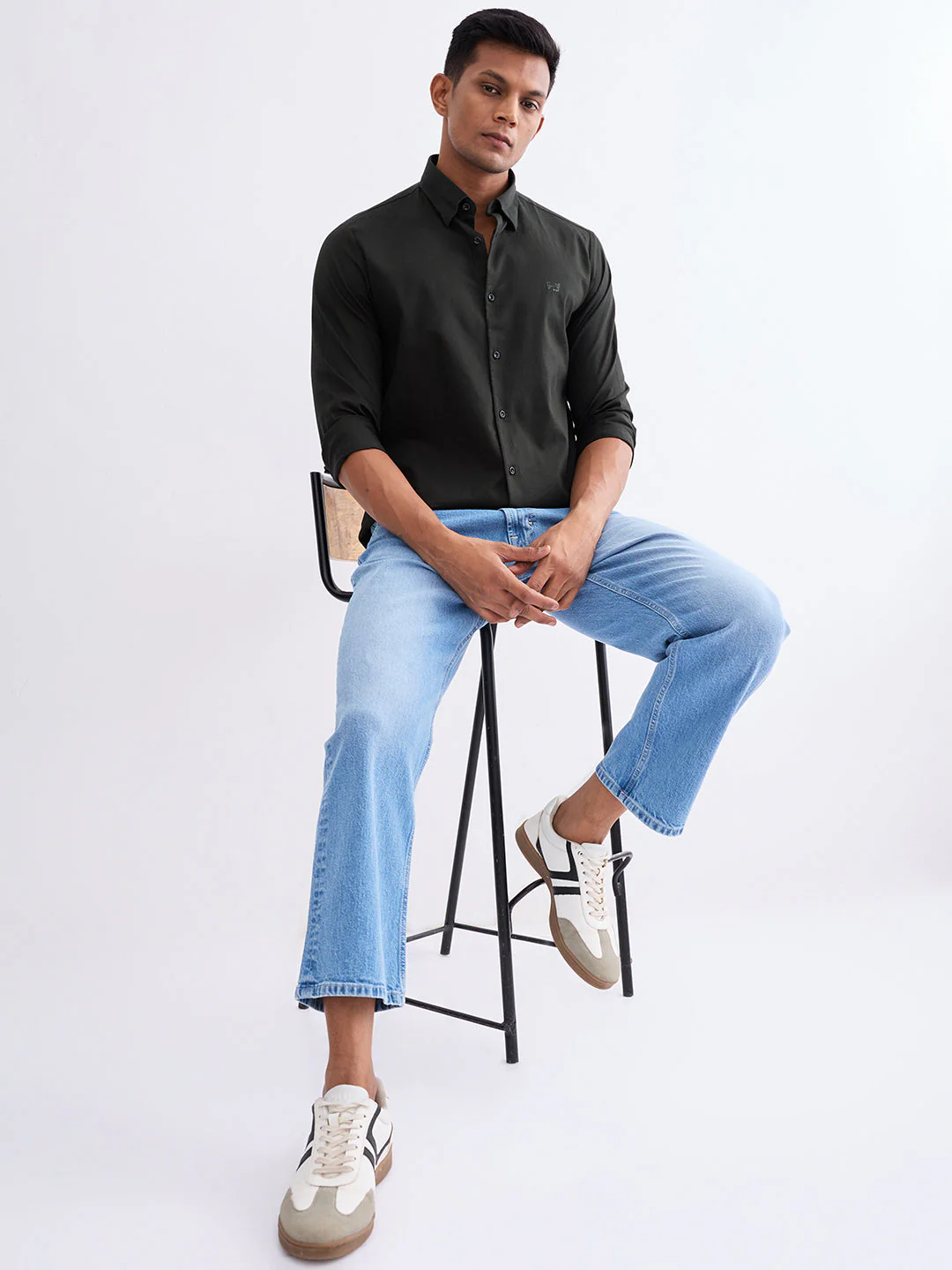 Men Jeans Relaxed Fit Light Blue Mid Rise - Image 7