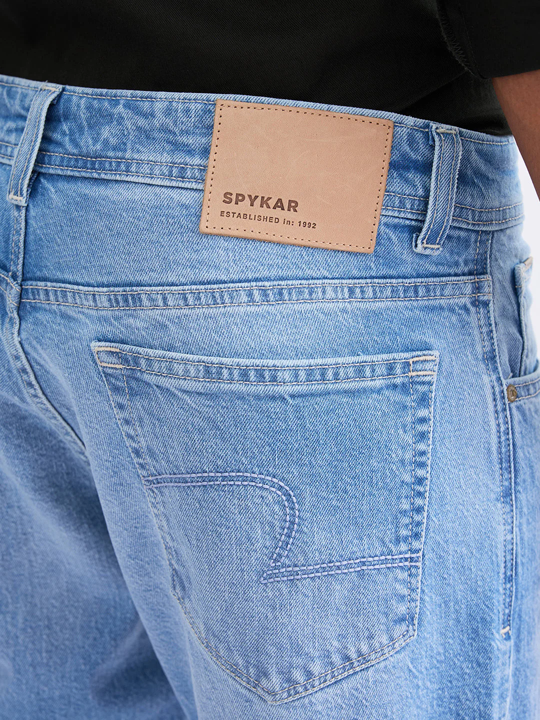 Men Jeans Relaxed Fit Light Blue Mid Rise - Image 8