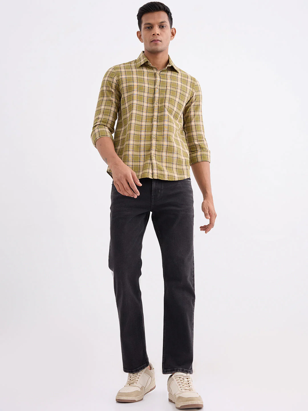 Men Jeans Relaxed Fit Black Mid Rise - Image 5