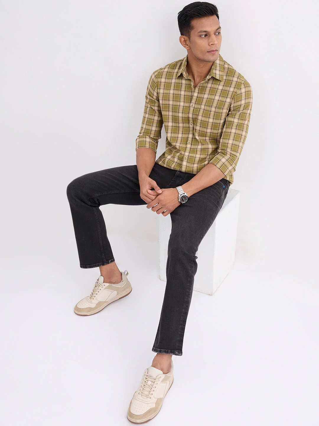 Men Jeans Relaxed Fit Black Mid Rise - Image 7