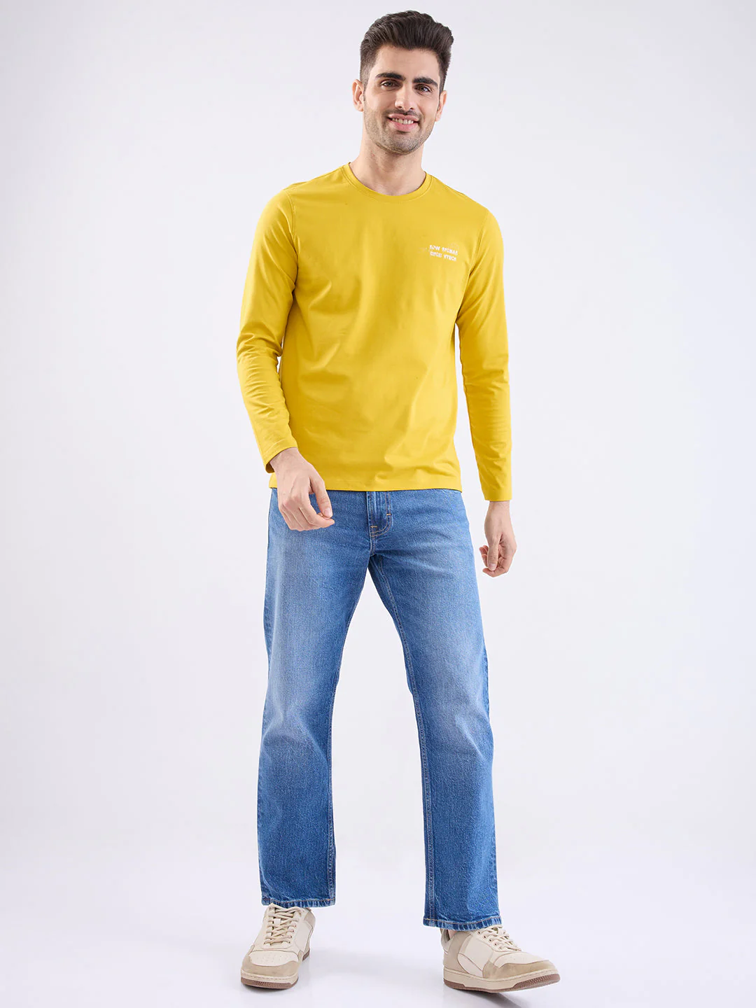 Men Jeans Relaxed Fit Blue Mid Rise - Image 5