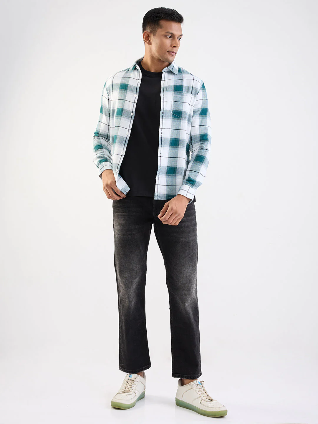 Men Jeans Relaxed Fit Black Mid Rise - Image 7