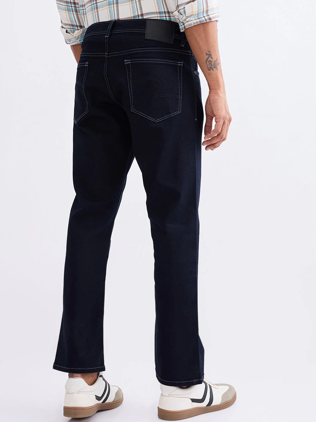 Men Jeans Relaxed Fit Blue Mid Rise - Image 4
