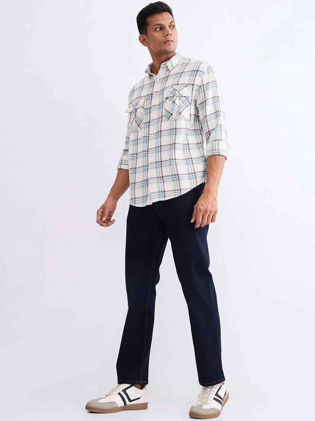 Men Jeans Relaxed Fit Blue Mid Rise - Image 5
