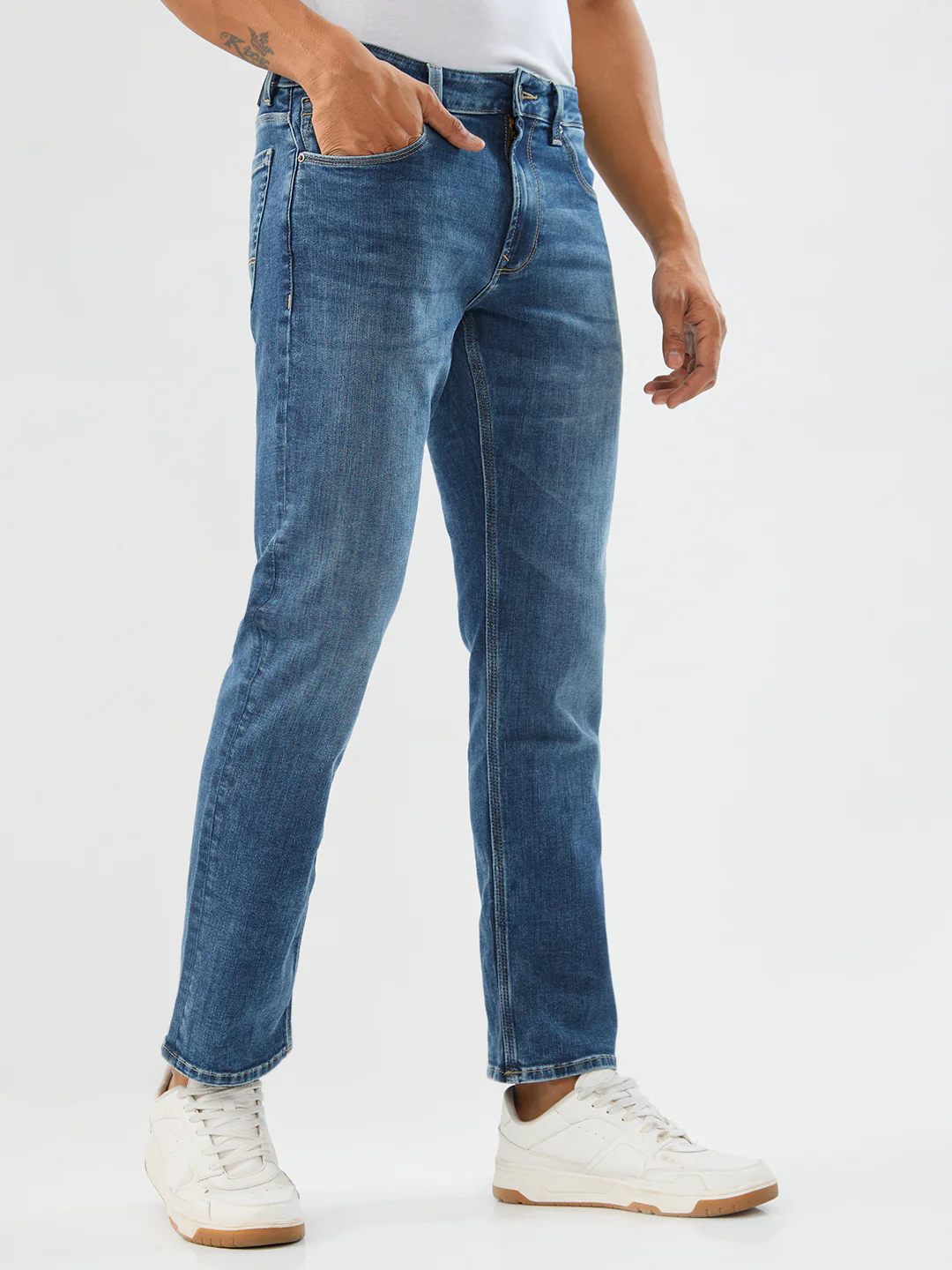 Men Chico Jeans Relaxed Fit Mid Blue Mid Rise - Image 2