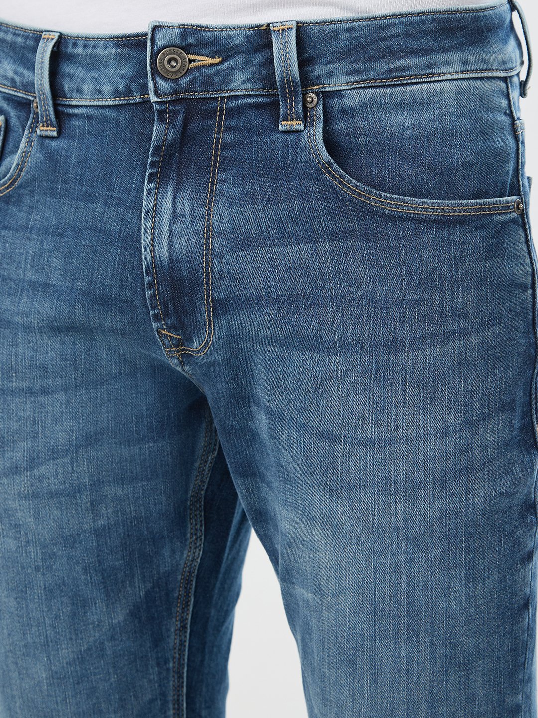 Men Chico Jeans Relaxed Fit Mid Blue Mid Rise - Image 6