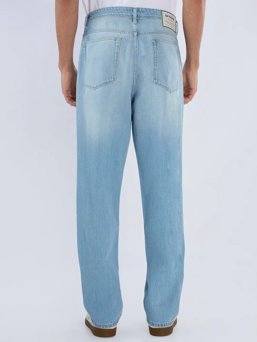 Men Ikemen Jeans Loose Fit Light Blue Low Rise - Image 5