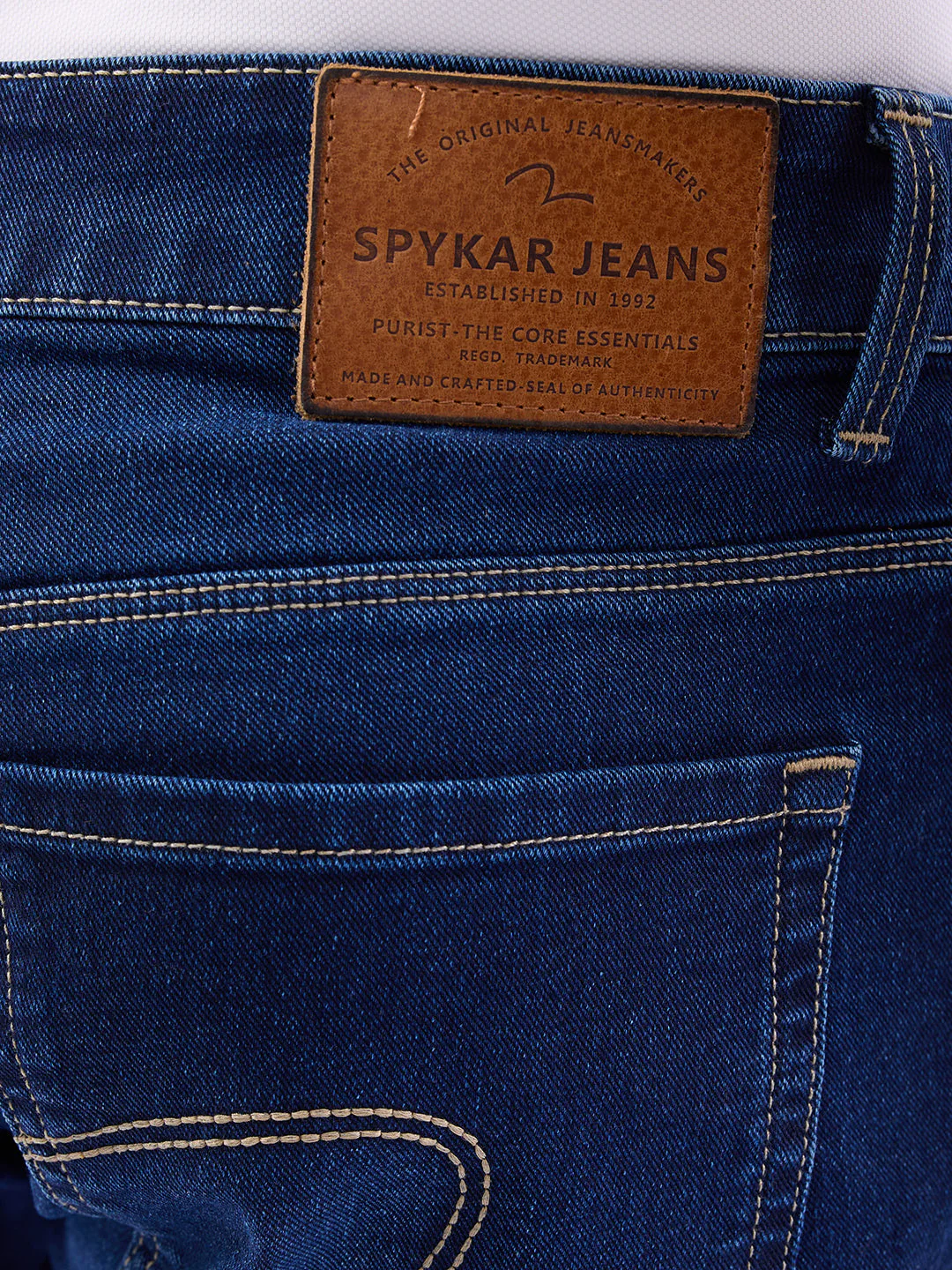 Men Jeans Slim Fit Blue Mid Rise - Image 8