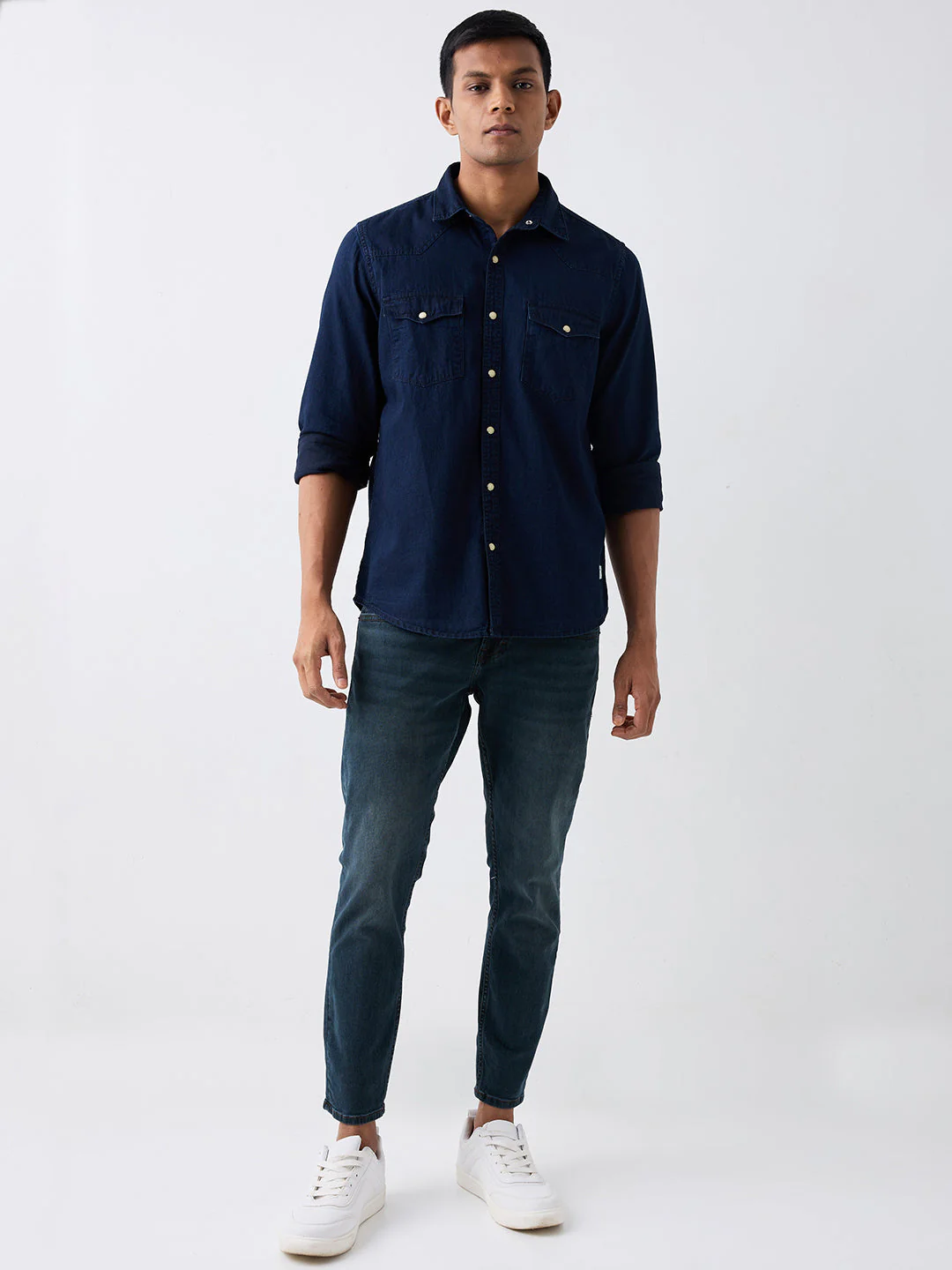Men Jeans Slim Fit Green Mid Rise - Image 5