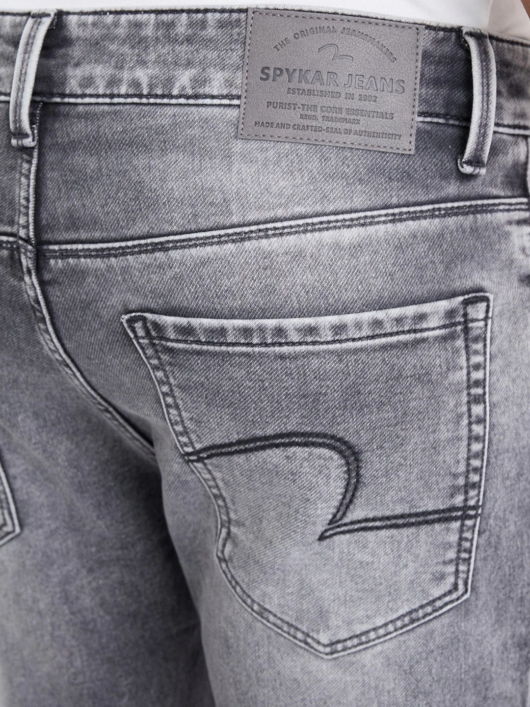 Men Jeans Slim Fit Grey Mid Rise - Image 8