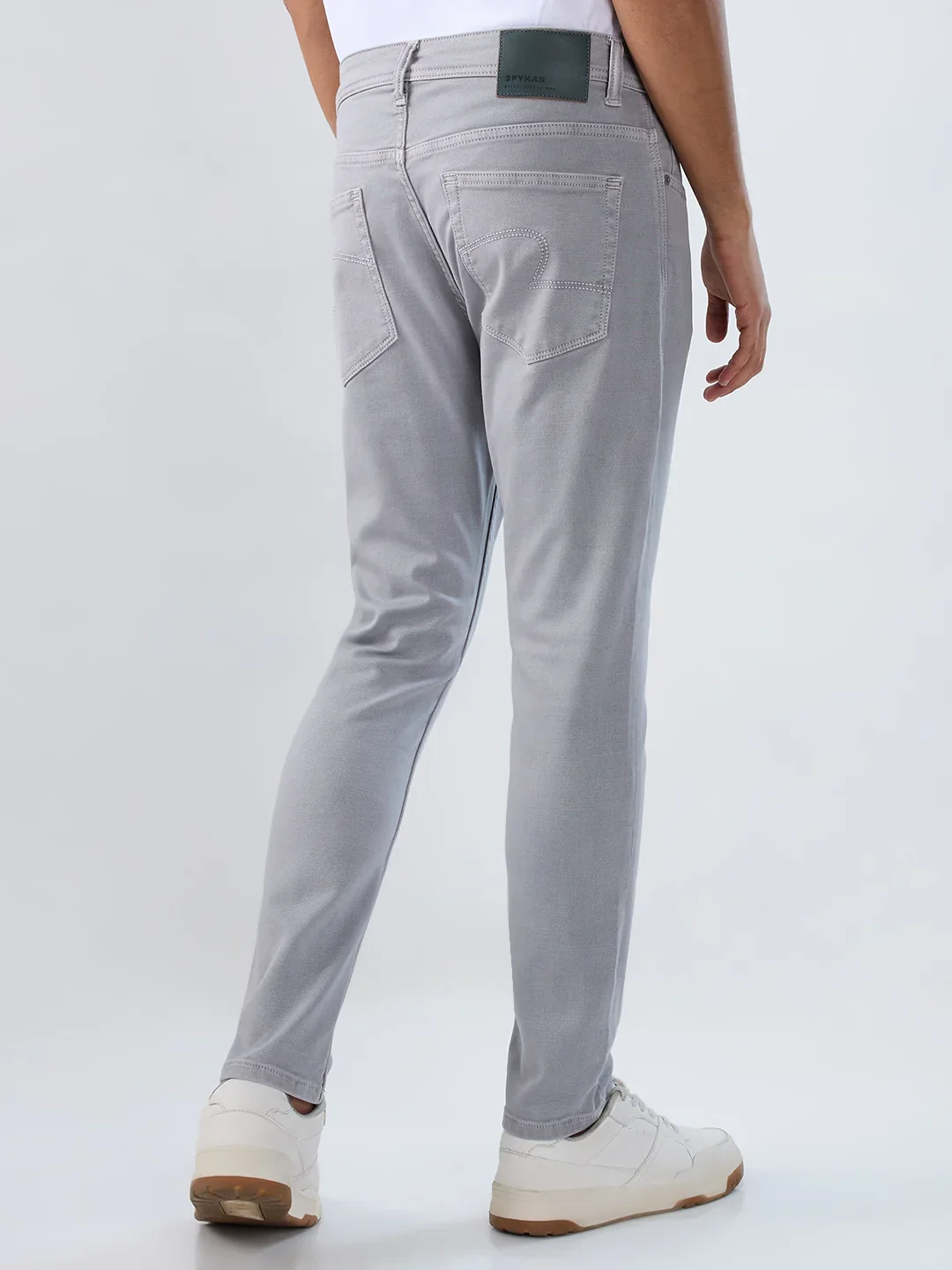 Men Kano Jeans Slim Fit Light Grey Mid Rise - Image 6