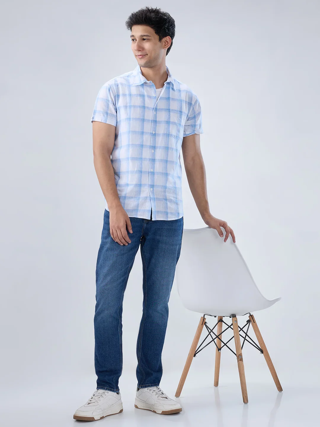 Men Kano Jeans Slim Fit Mid Blue Mid Rise - Image 8