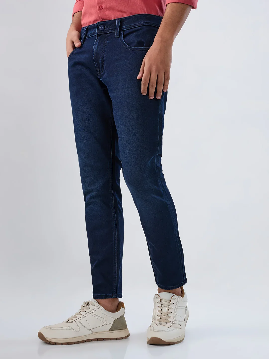 Men Kano Jeans Slim Fit Dark Blue Mid Rise - Image 5