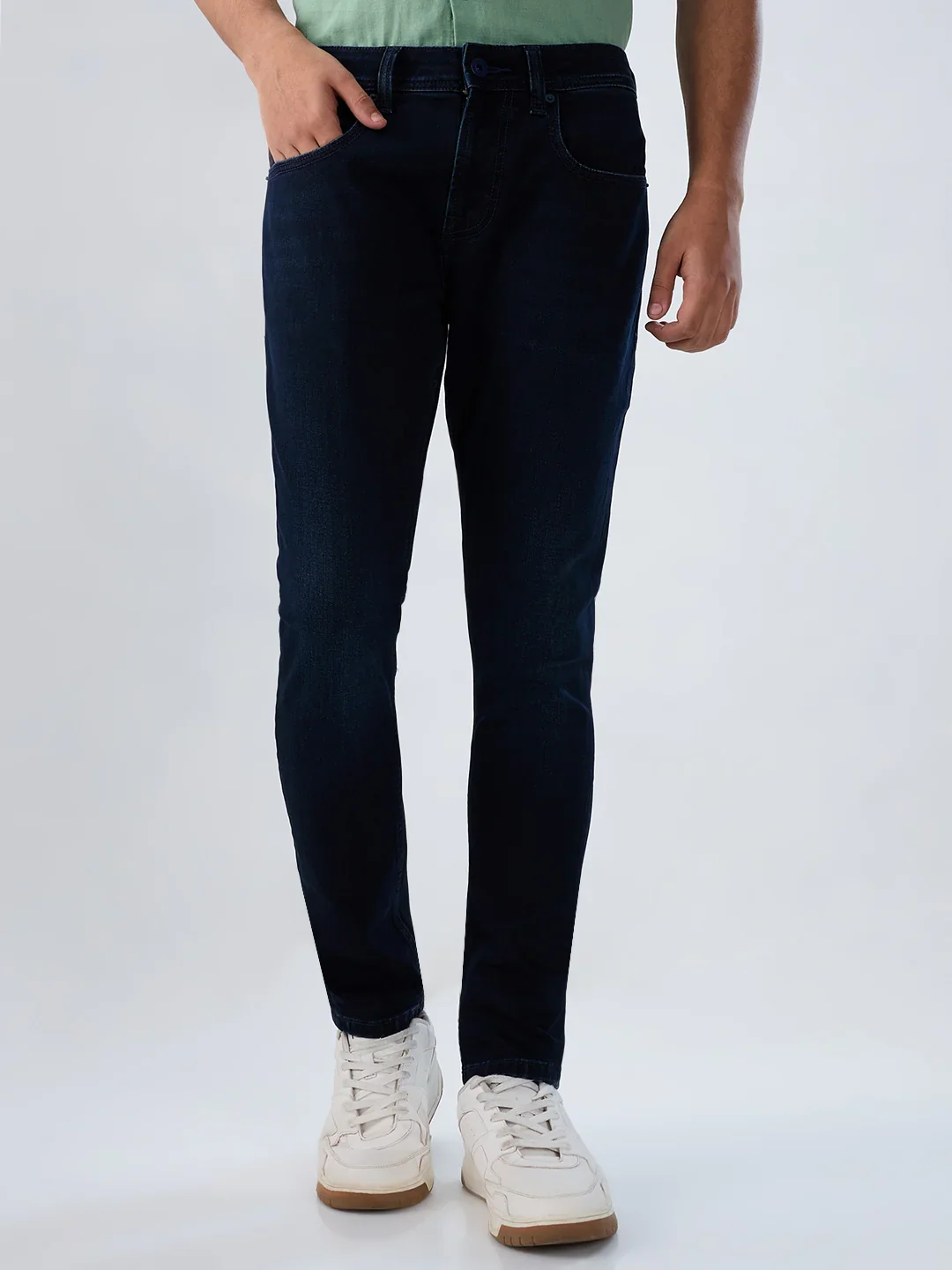 Men Kano Jeans Slim Fit Dark Blue Mid Rise - Image 2