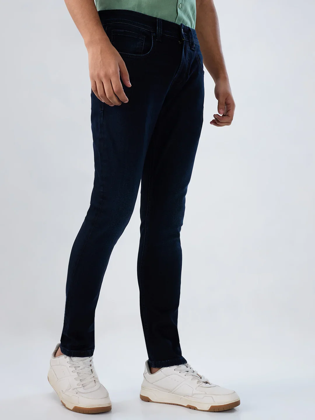 Men Kano Jeans Slim Fit Dark Blue Mid Rise - Image 3