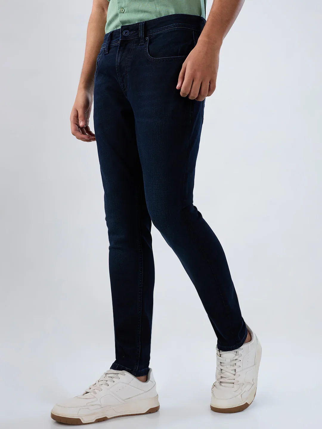 Men Kano Jeans Slim Fit Dark Blue Mid Rise - Image 5