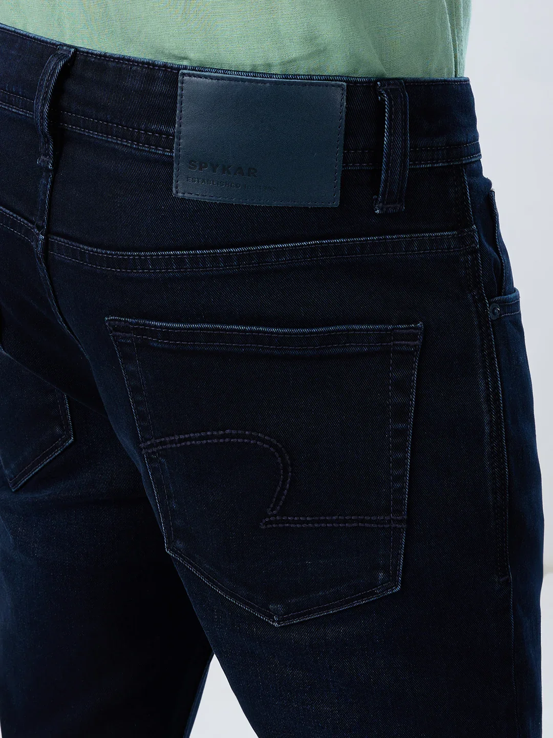 Men Kano Jeans Slim Fit Dark Blue Mid Rise - Image 7