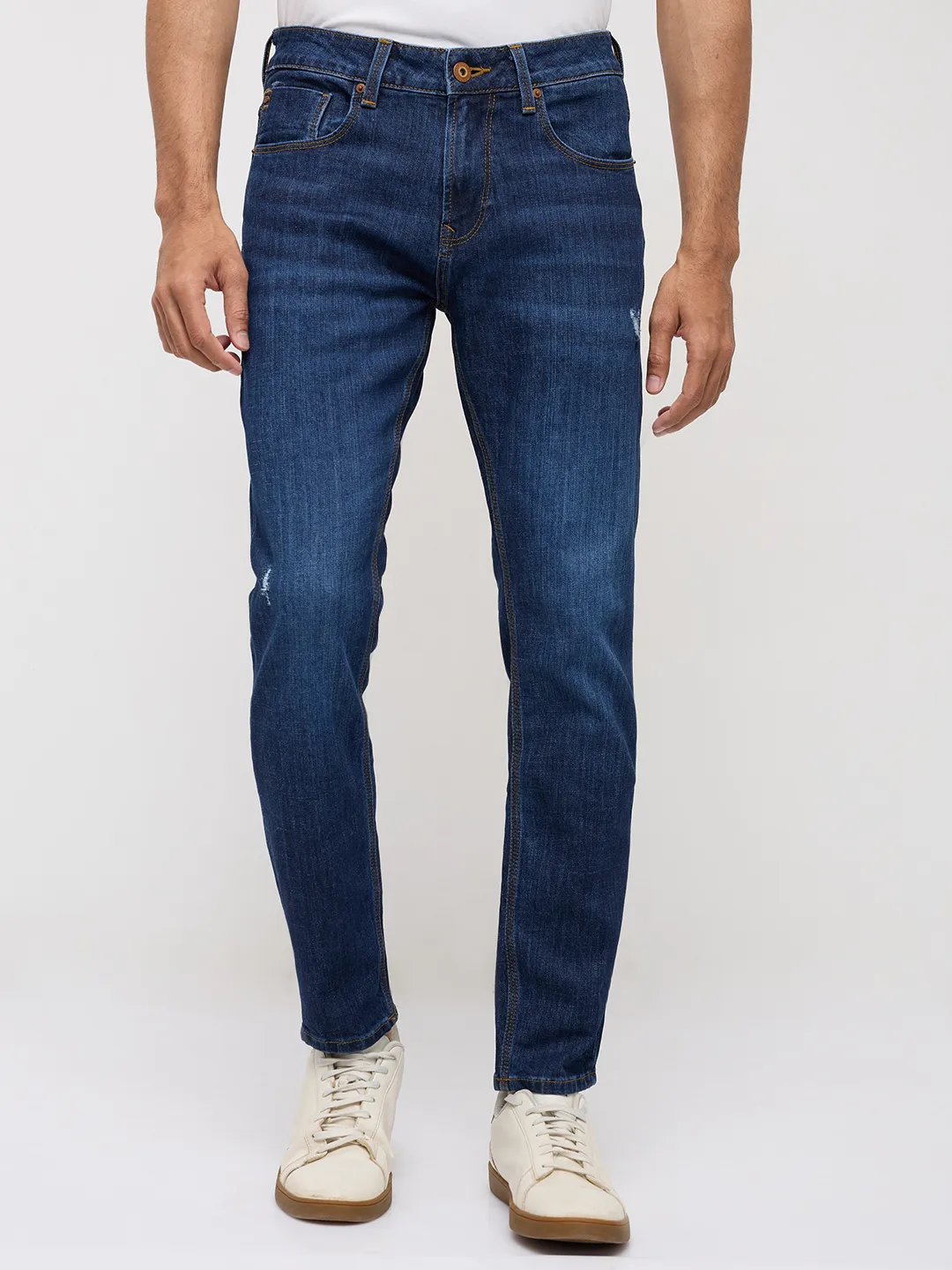Men Kano Jeans Slim Fit Dark Blue Mid Rise - Image 2