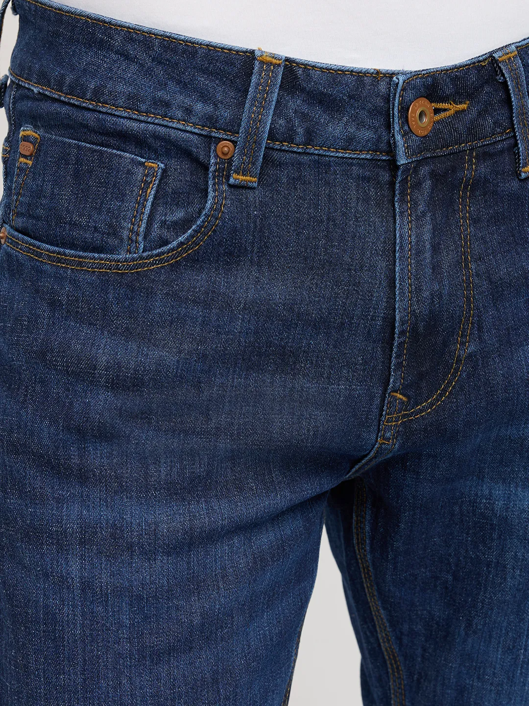 Men Kano Jeans Slim Fit Dark Blue Mid Rise - Image 6