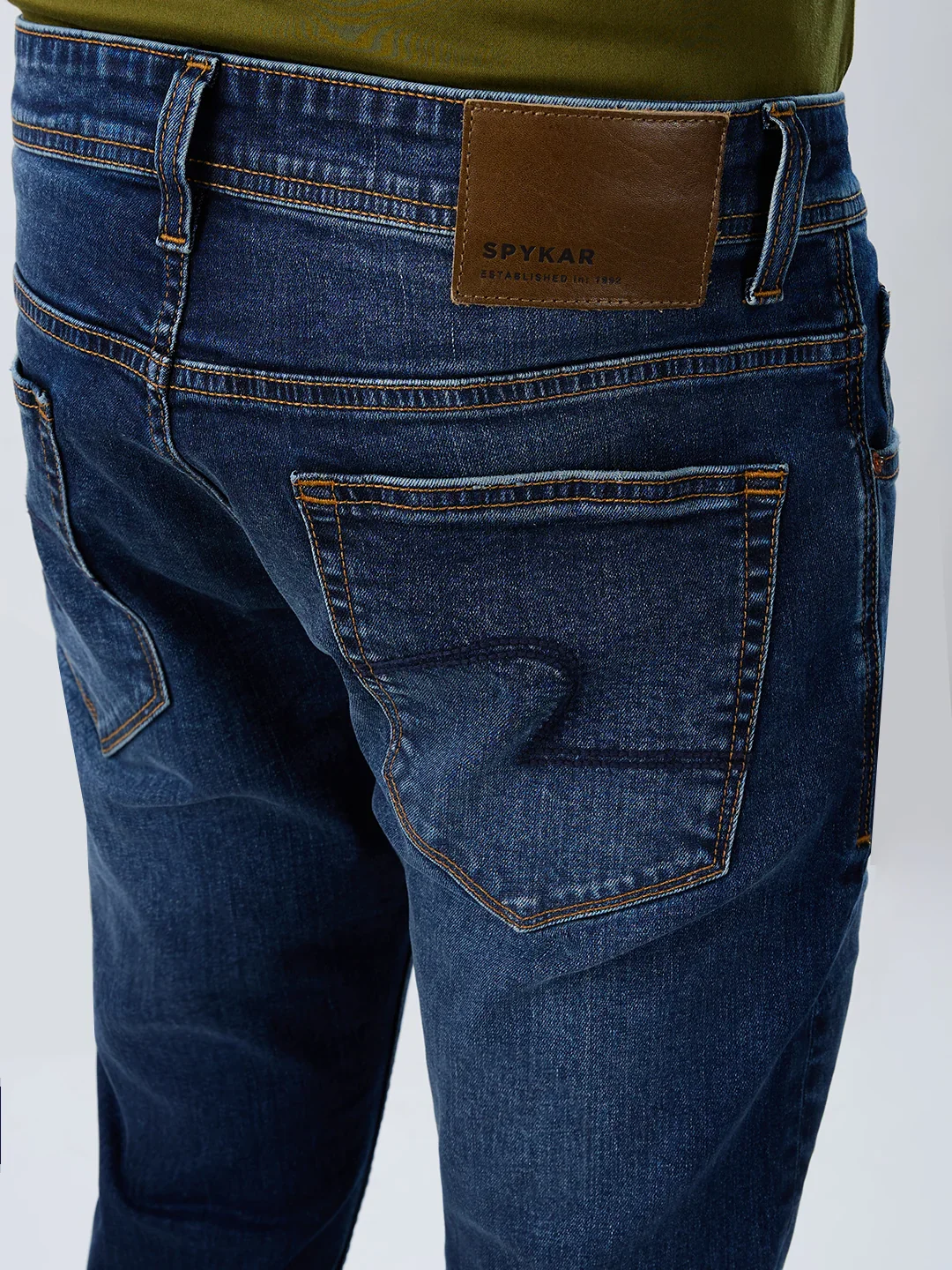 Men Kano Jeans Slim Fit Dark Blue Mid Rise - Image 7