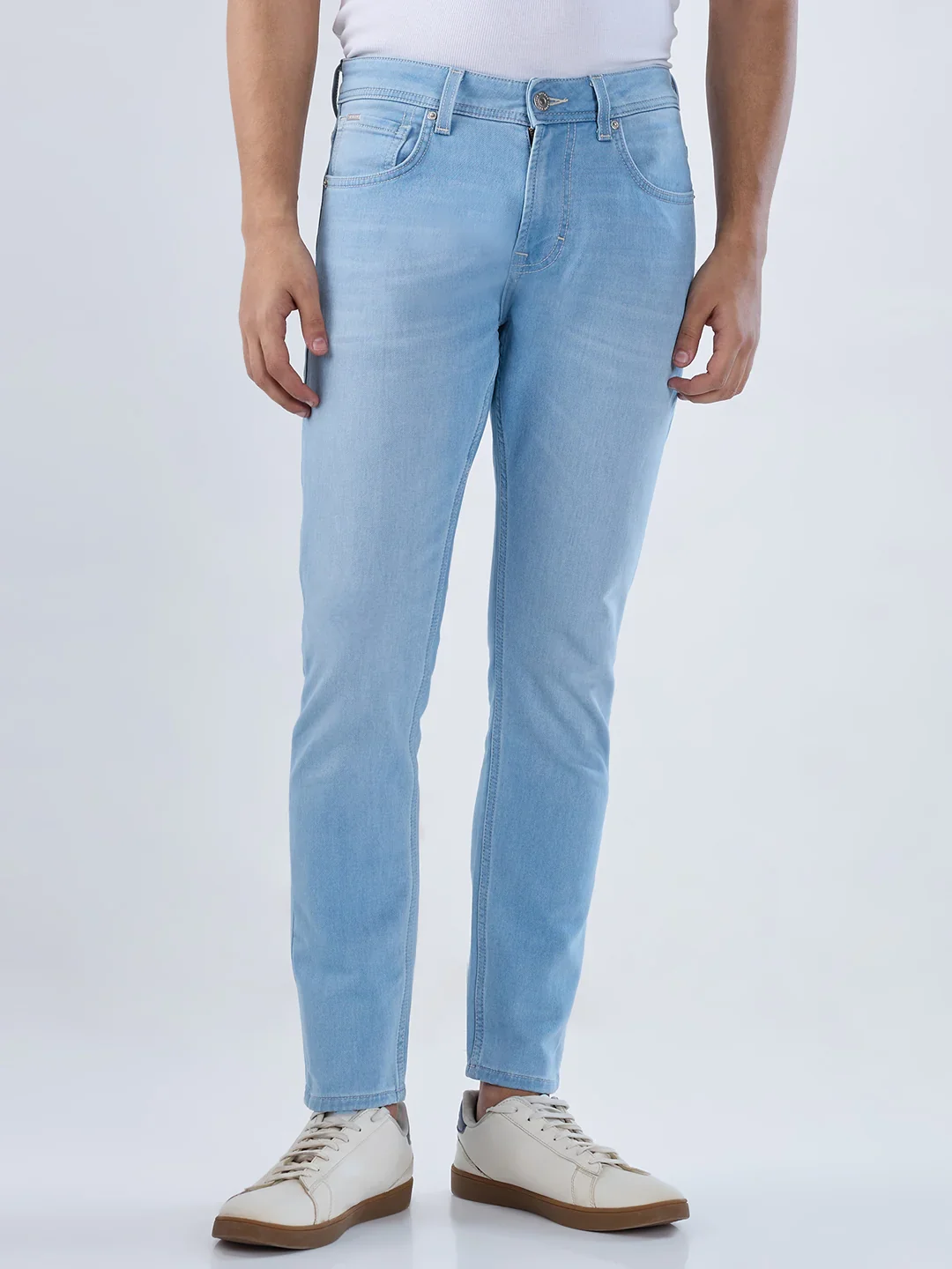 Men Kano Jeans Slim Fit Ice Blue Mid Rise - Image 2