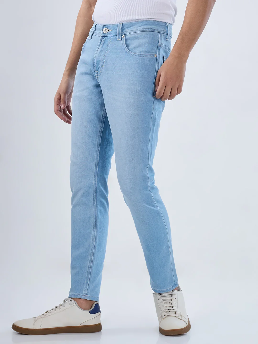 Men Kano Jeans Slim Fit Ice Blue Mid Rise - Image 5