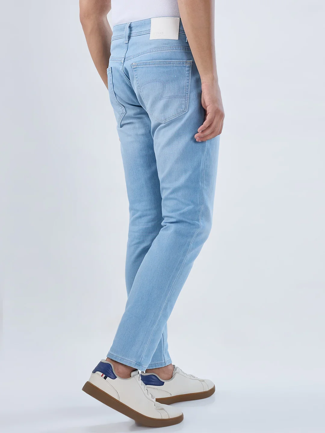Men Kano Jeans Slim Fit Ice Blue Mid Rise - Image 6