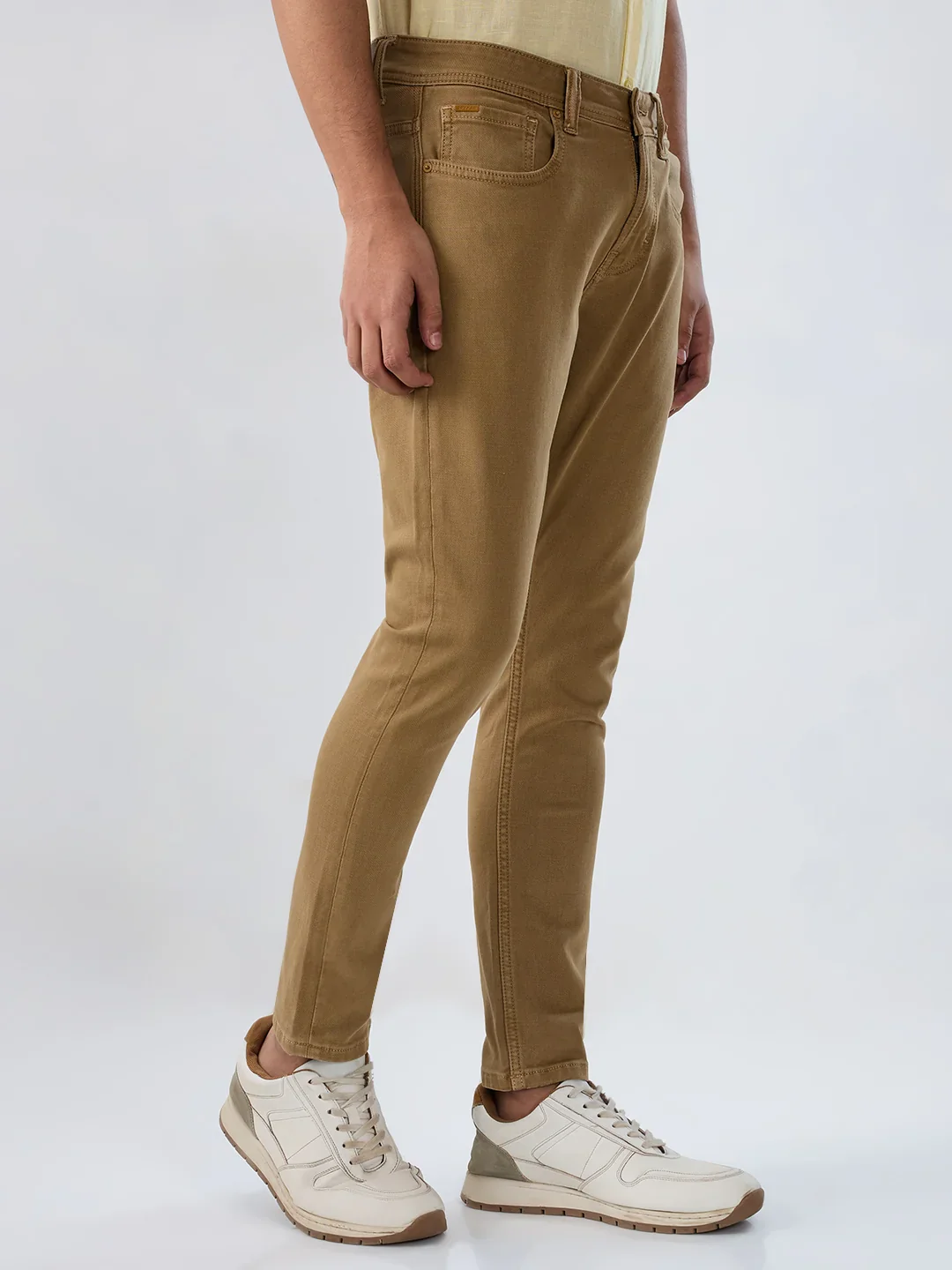 Men Kano Jeans Slim Fit Khaki Mid Rise - Image 3