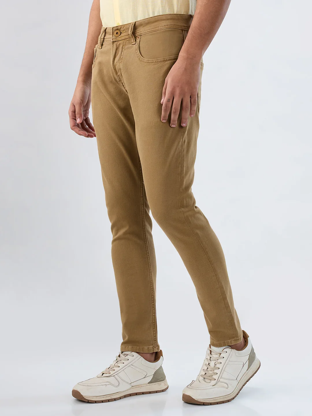 Men Kano Jeans Slim Fit Khaki Mid Rise - Image 4