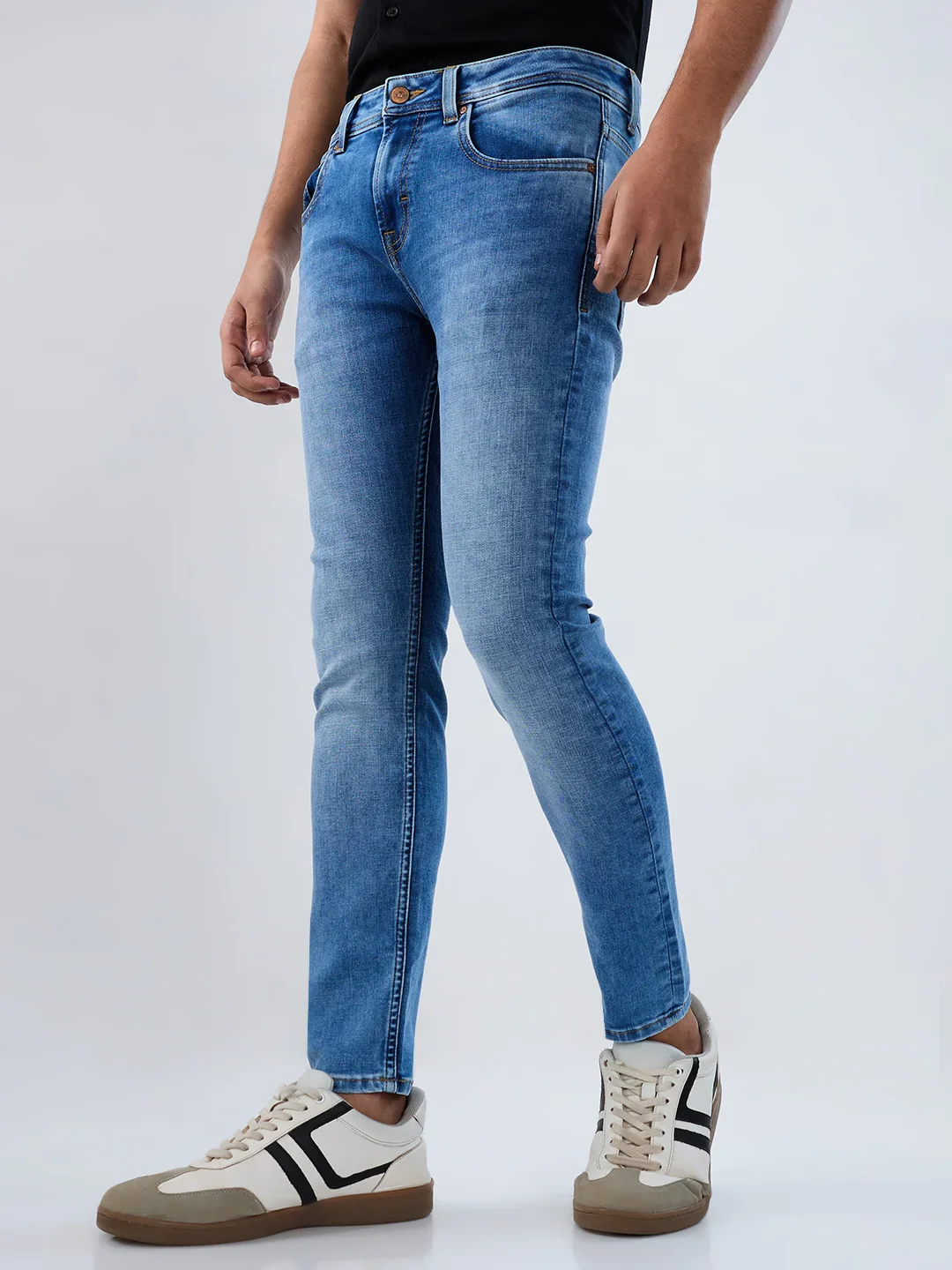 Men Kano Jeans Slim Fit Light Blue Mid Rise - Image 5