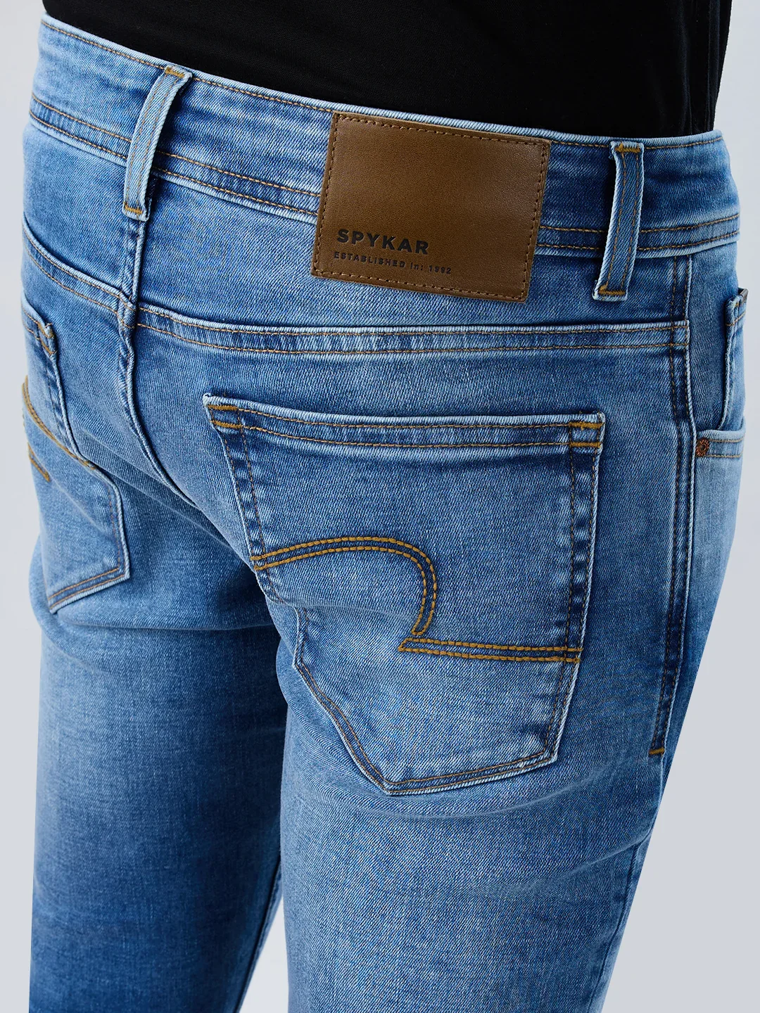Men Kano Jeans Slim Fit Light Blue Mid Rise - Image 7