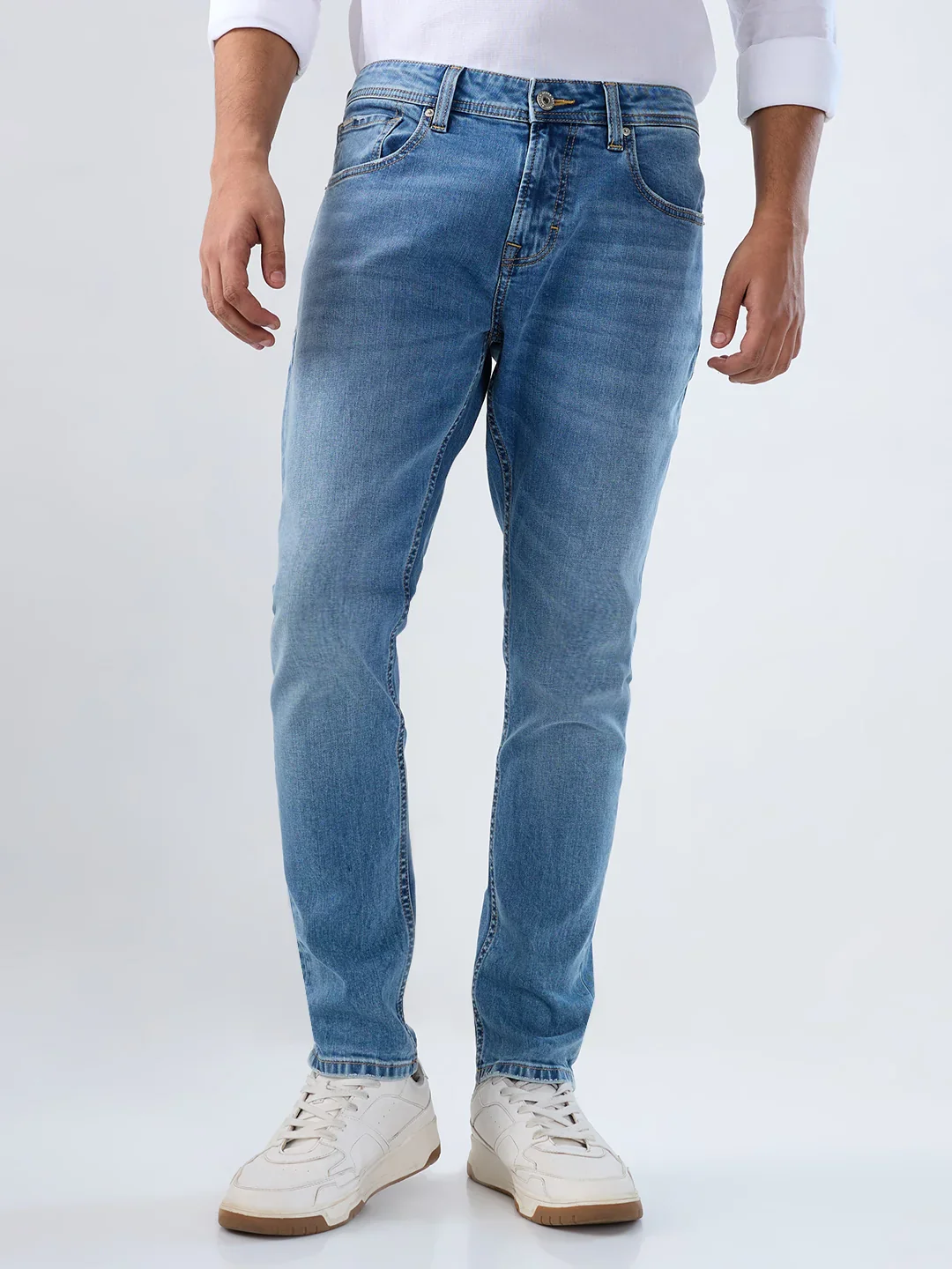 Men Kano Jeans Slim Fit Light Blue Mid Rise - Image 2