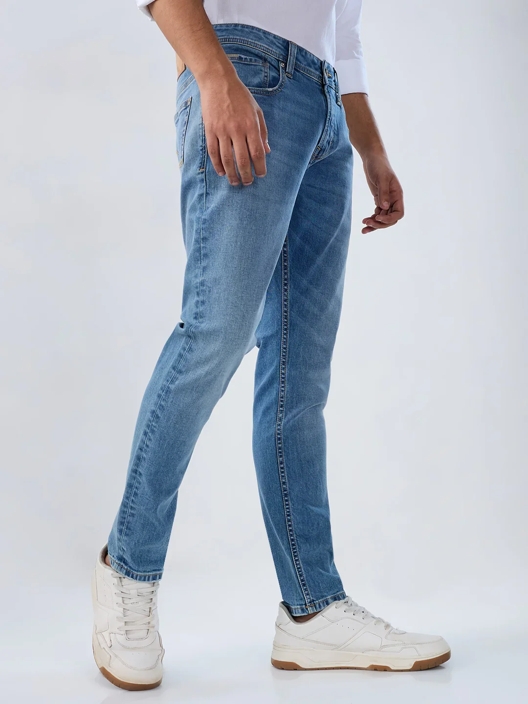 Men Kano Jeans Slim Fit Light Blue Mid Rise - Image 3