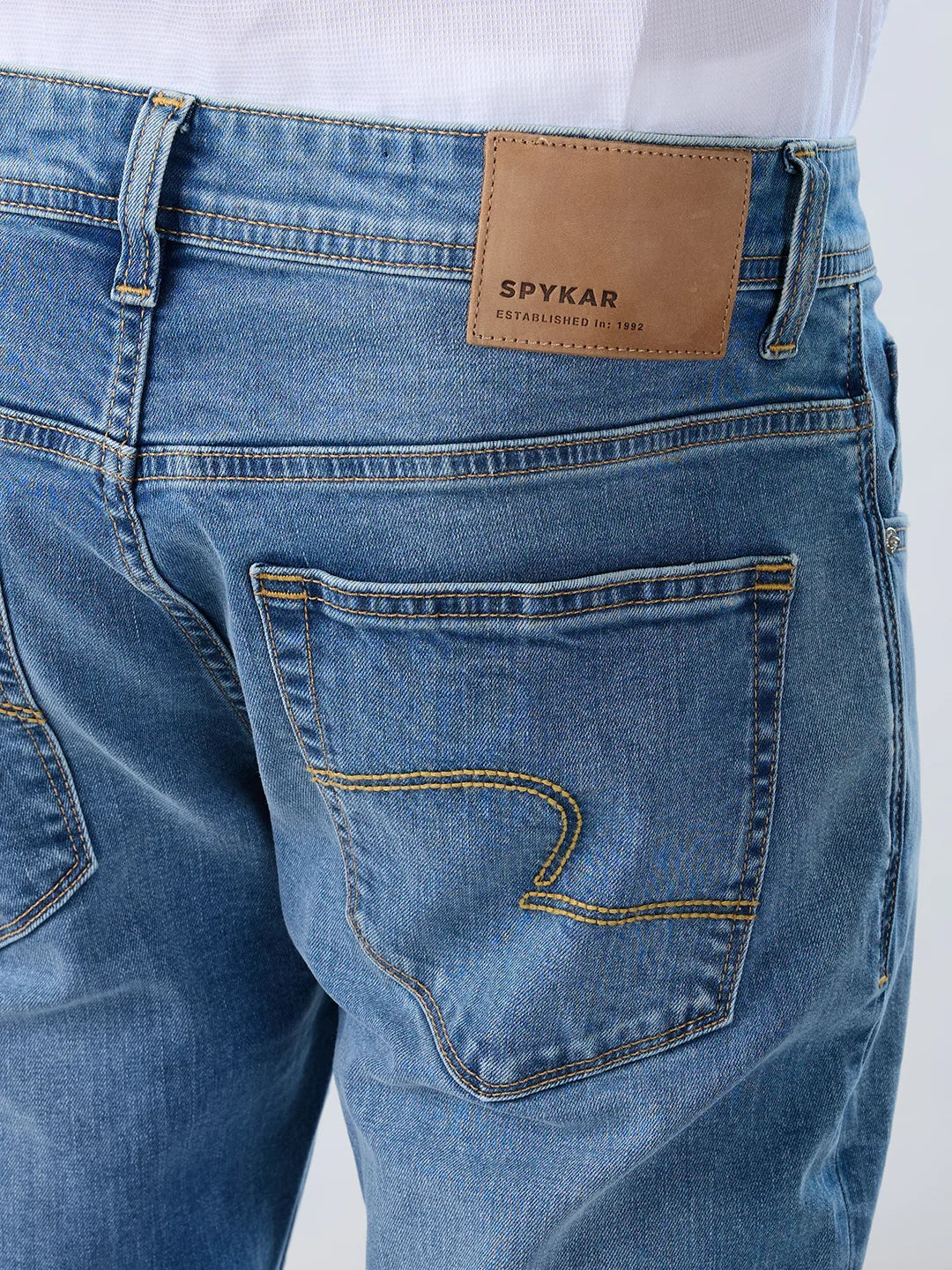 Men Kano Jeans Slim Fit Light Blue Mid Rise - Image 7