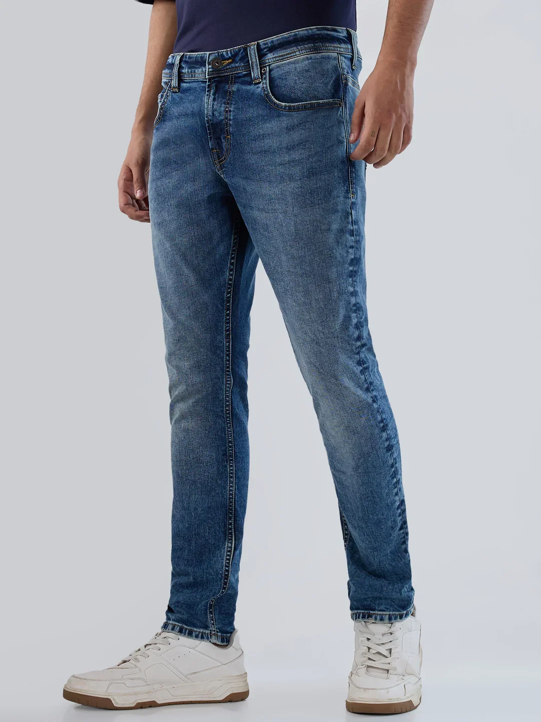 Men Kano Jeans Slim Fit Mid Blue Mid Rise - Image 5