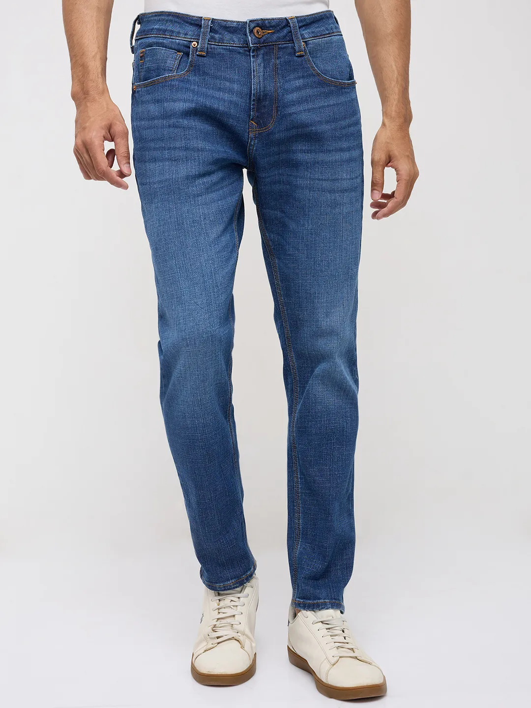 Men Kano Jeans Slim Fit Mid Blue Mid Rise - Image 2