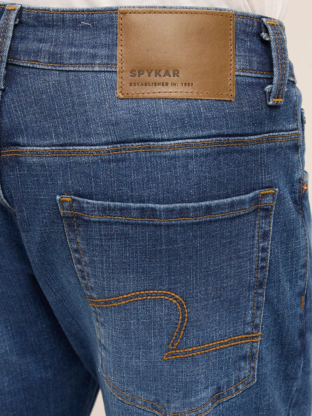 Men Kano Jeans Slim Fit Mid Blue Mid Rise - Image 7