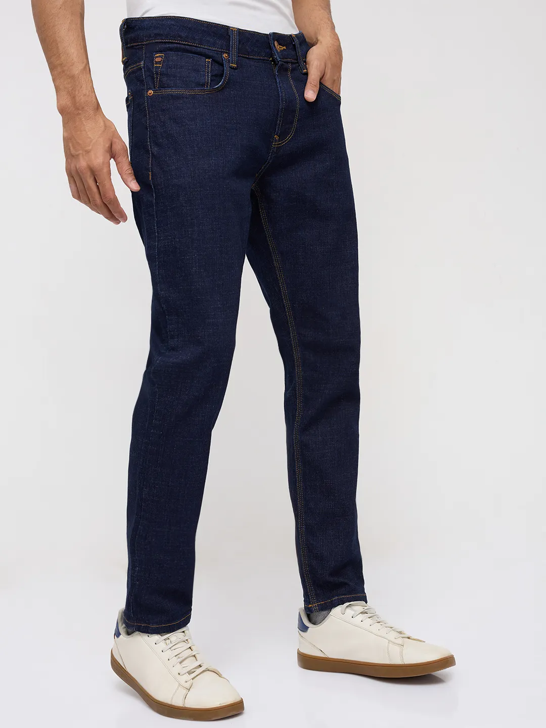 Men Kano Jeans Slim Fit Blue Mid Rise - Image 3