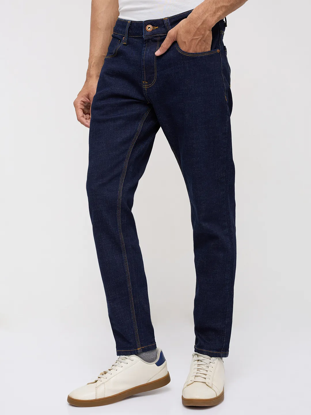 Men Kano Jeans Slim Fit Blue Mid Rise - Image 4