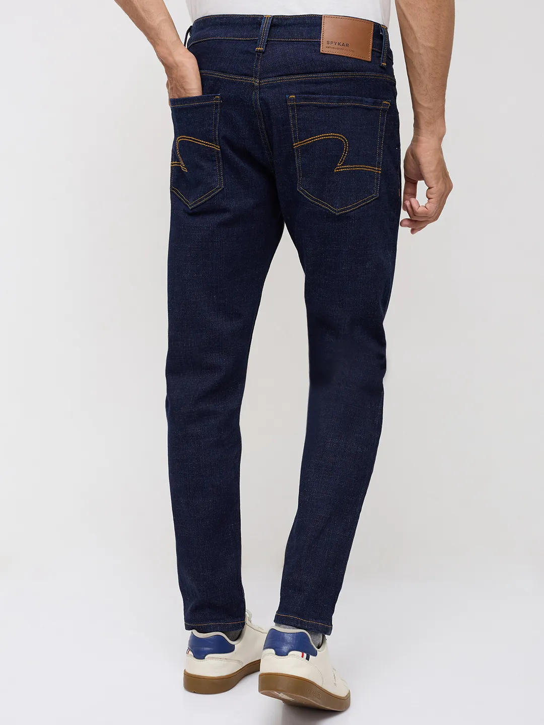 Men Kano Jeans Slim Fit Blue Mid Rise - Image 5
