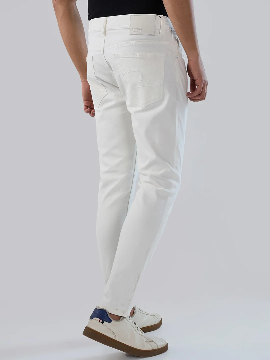 Men Kano Jeans Slim Fit White Mid Rise - Image 5