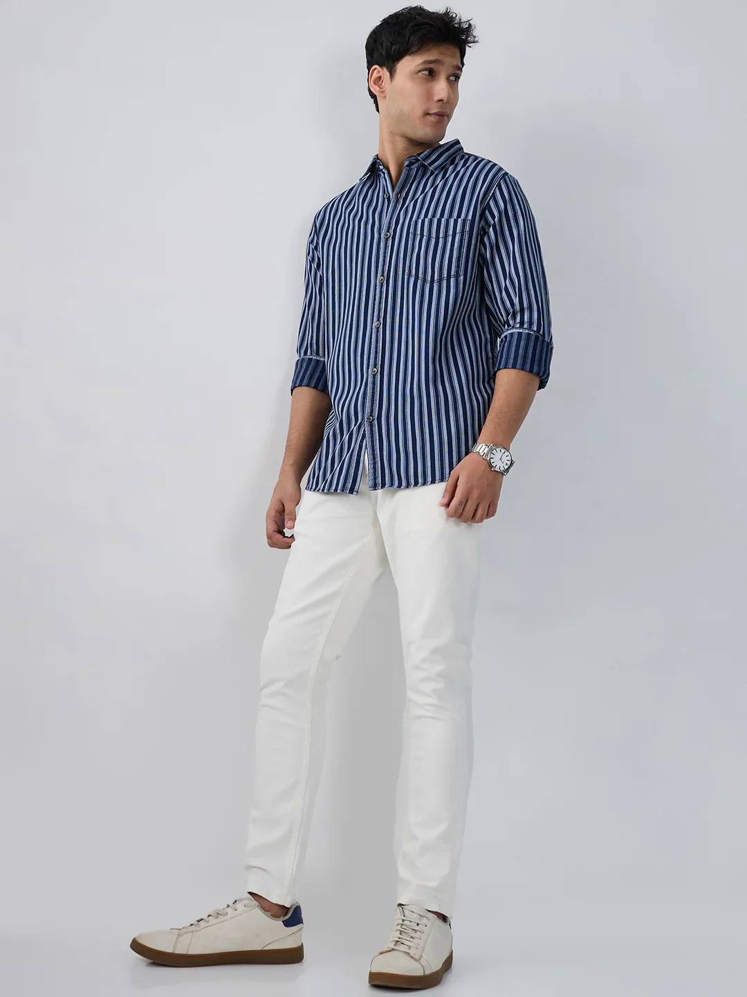 Men Kano Jeans Slim Fit White Mid Rise - Image 7