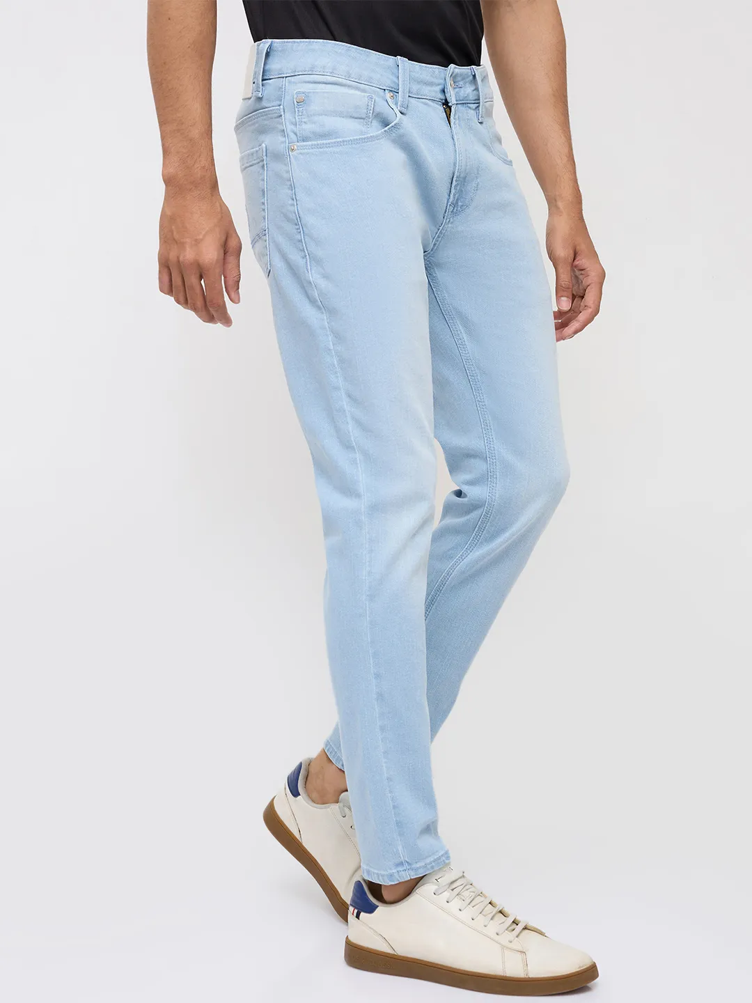 Men Kano Jeans Slim Fit Light Blue Mid Rise - Image 3